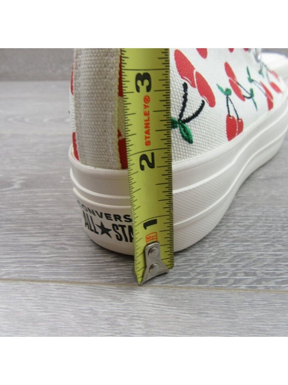Converse Chuck Taylor All Star Lift Platform Cherries Womens Size 7.5 NEW - Picture 10 of 14